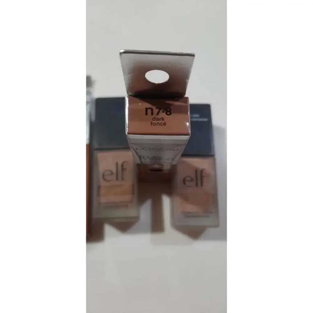 2 Pack ELF Flawless Satin Foundation 350 Toffee 4 Pack True Match‎ Eye Concealer